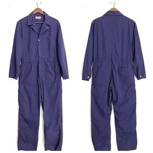 VTG Coveralls 50s/60s Dubbleware Union Made Navy Blue Cotton Workwear Fits S/M